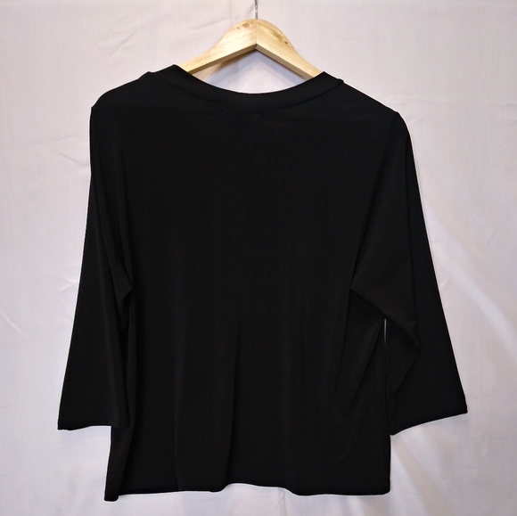 ALFANI Woman Simple Tie Neck Blouse - Picture 2 of 3